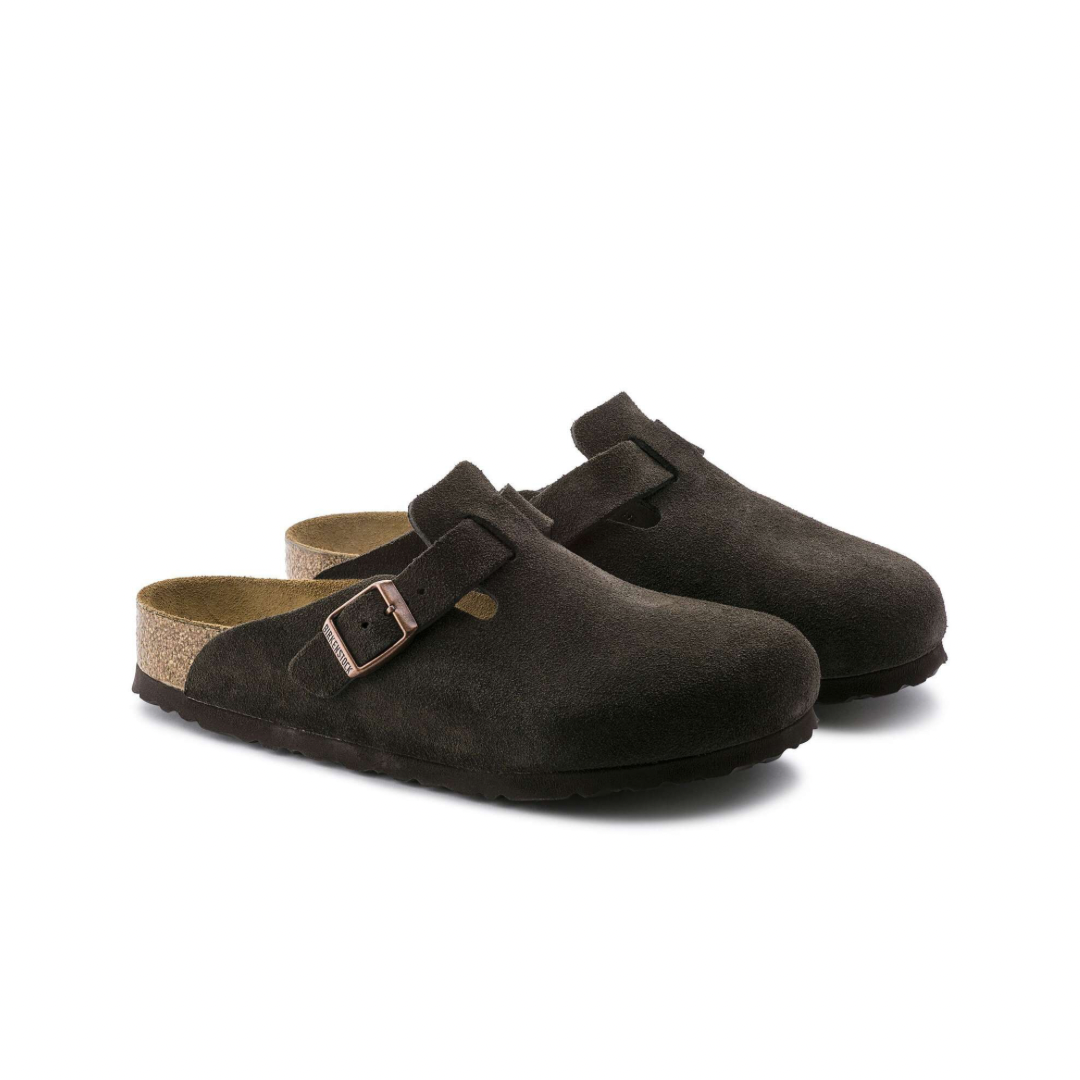 Birkenstock Boston Soft Footbed Suede Mocha