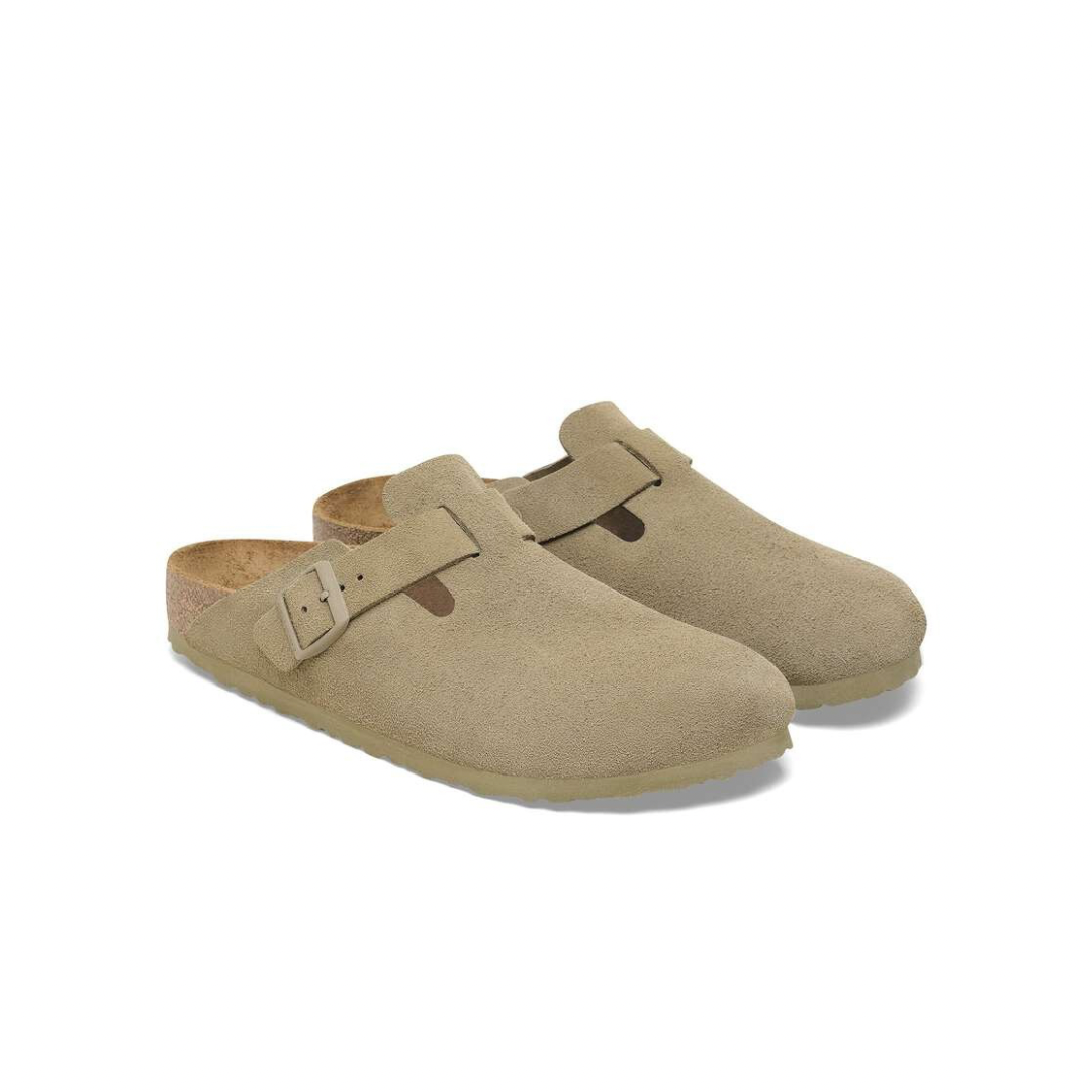 Birkenstock Boston Suede Faded Khaki
