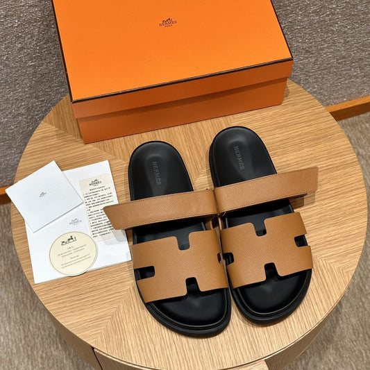 Sandales Chypre Hermès Marron