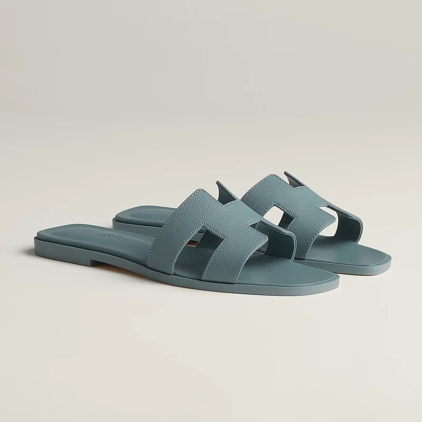 Hermès Sandales Oran - Gris antarctique
