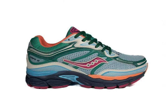 Saucony ProGrid Omni 9 Spruce Orange Sterling - Sneakers rétro running automnale - nbaddict.fr