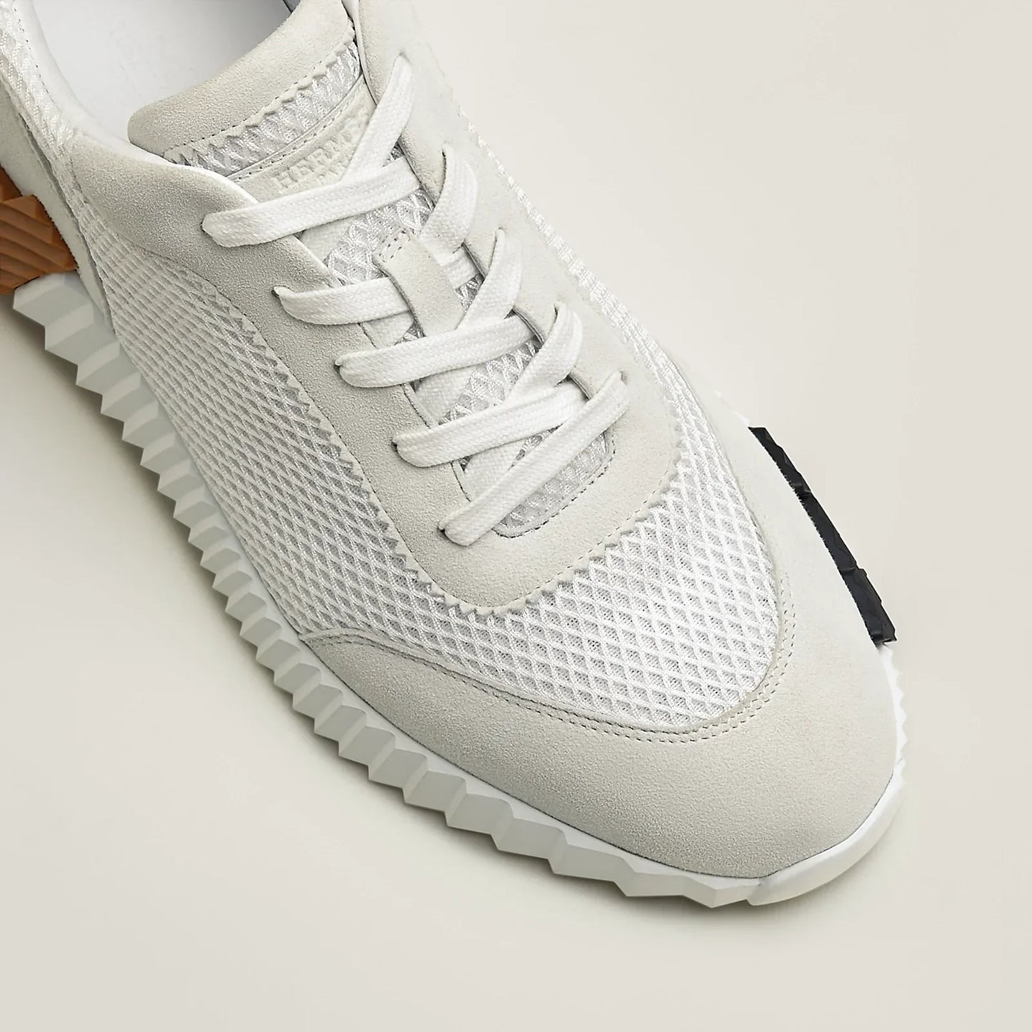 Hermès Bouncing blanc/maron/noir